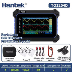 Hantek Handheld Oscilloscopes TO1154D TO1204D TO1254D waveform storage Multiple data analysis 150MHz 200MHz 250MHz Bandwidth