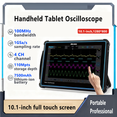 Tablet Digital Oscilloscope 4CH 100MHz 70Mpts 100Mpts 7500mAh lithium-ion battery Full Touch Screen Tablet Digital Oscilloscope