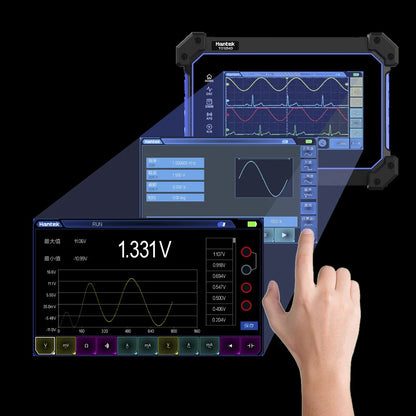 Hantek Full Touch Screen Digital Oscilloscope TO1112 TO1112C TO1112D portable 110Mhz 2-ch + Multimeter +Signal Generator 25 MHz Signal Source