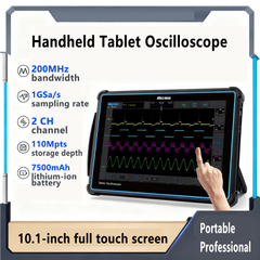 Digital Automotive Tablet Oscilloscope 200MHz 2 Channels 1GSa/s 70Mpts 110Mpts Touch Screen Digital Tablet Oscilloscope Rich Interfaces