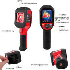 Caméra thermique TOPLIA TMi280S, résolution IR 256 x 192, 49 152 pixels, 7 palettes, rafraîchissement 25 Hz, -20 °C à 400 °C, IP65, résistance aux chutes de 2 m, testeur d'alimentation/plomberie