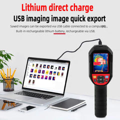 Caméra thermique TOPLIA TMi280S, résolution IR 256 x 192, 49 152 pixels, 7 palettes, rafraîchissement 25 Hz, -20 °C à 400 °C, IP65, résistance aux chutes de 2 m, testeur d'alimentation/plomberie