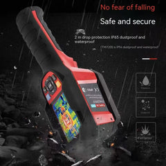 Caméra thermique TOPLIA TMi280S, résolution IR 256 x 192, 49 152 pixels, 7 palettes, rafraîchissement 25 Hz, -20 °C à 400 °C, IP65, résistance aux chutes de 2 m, testeur d'alimentation/plomberie