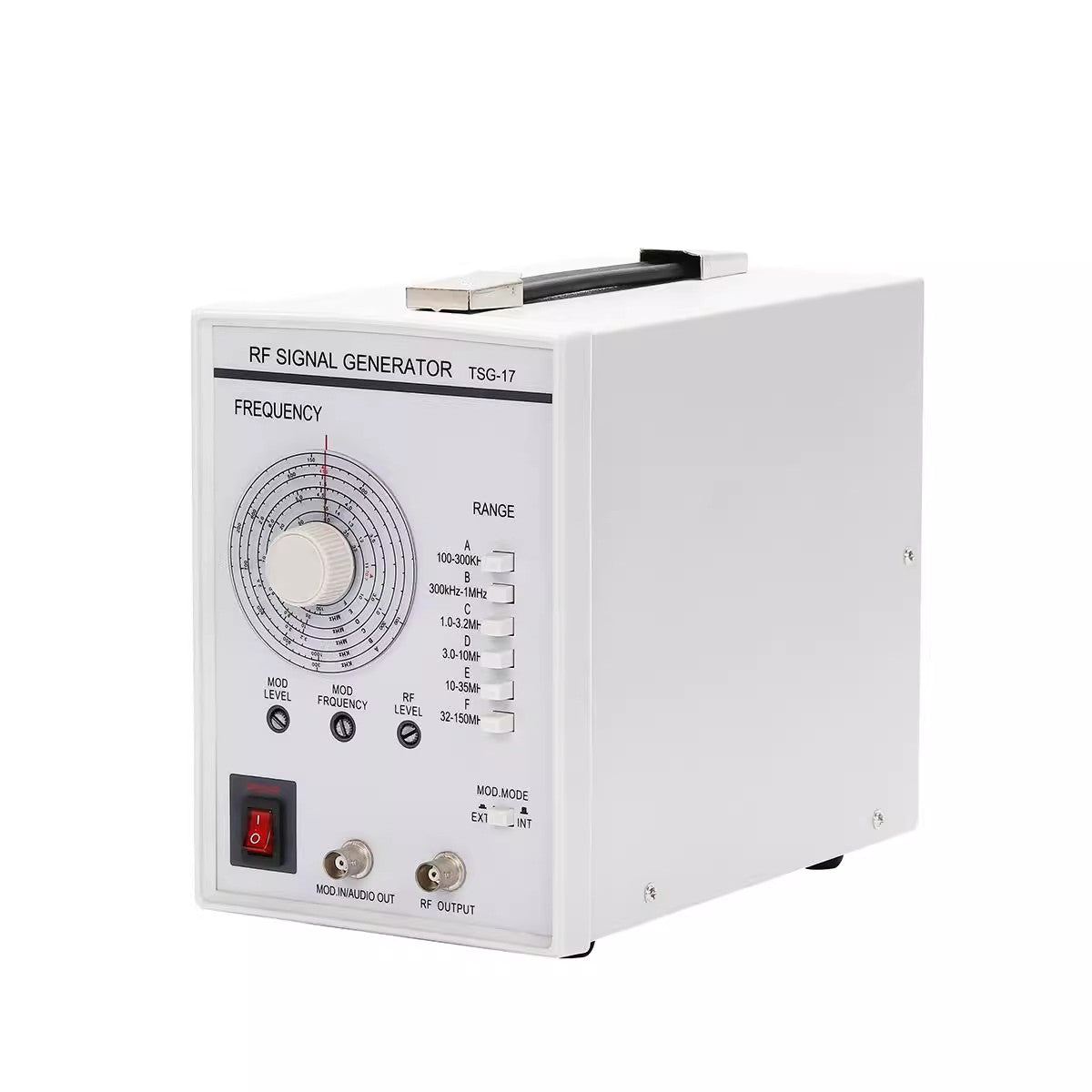 Générateur de signaux haute fréquence 100 kHz ~ 150 MHz Onde sinusoïdale / Onde de modulation d'amplitude 600 Ω Ajustez manuellement le niveau / la fréquence 