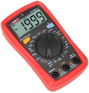 Multimètre numérique de poche UNI-T UT33D+, affichage 2 000 points, sécurité CAT II 600 V, sélection automatique/manuelle, résistance aux chutes de 2 m, avec rétroéclairage, NCV et sonde de température