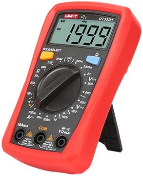 Multimètre numérique de poche UNI-T UT33D+, affichage 2 000 points, sécurité CAT II 600 V, sélection automatique/manuelle, résistance aux chutes de 2 m, avec rétroéclairage, NCV et sonde de température