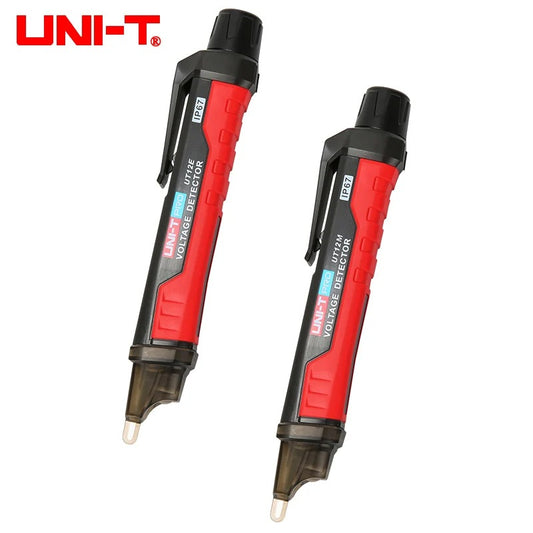 UNI-T UT12E Non-Contact Voltage Tester with Vibration Alert, CAT IV 1000V Safety, Dual Mode (24V-1000V), IP67 Waterproof, 2m Drop Proof, LED Flashlight