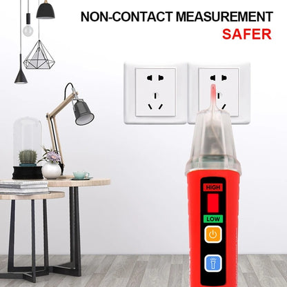 Testeur de tension sans contact UNI-T UT12D avec éclairage, sécurité CAT IV 1 000 V, arrêt automatique, détection de tension double (basse/haute), plage 90 V-1 000 V, certifié ETL et CE