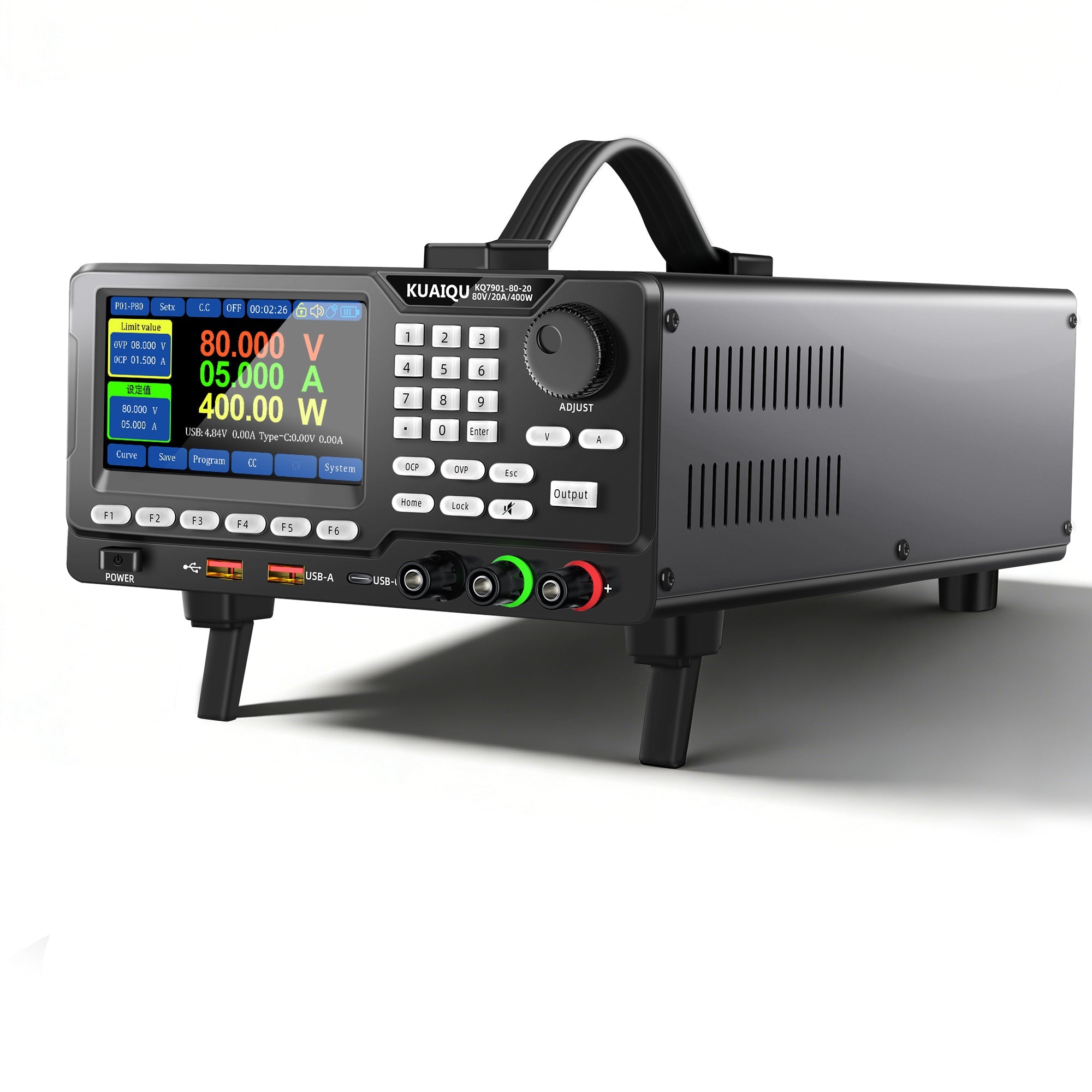 KUAIQU KQ7901 80V 20A 400W High Precision Programmable DC Power