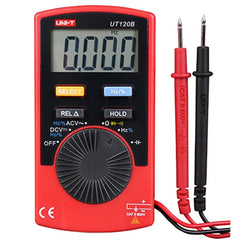 Multimètre numérique de poche UNI-T UT120C, 3 999 points, sélection automatique, 600 V CAT II, capacité/fréquence, ultra-portable (76 g), pile CR2032