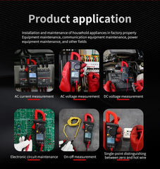 Pinza amperimétrica digital UNI-T UT200B+, 600 A CA, verdadero valor eficaz, 600 V CA/CC, capacitancia de 1 mF, prueba de cable con tensión, rango automático, CAT III 600 V