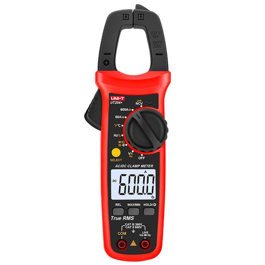 UNI-T UT204+ Digital Clamp Meter, TRMS AC/DC Current/Voltage, NCV Detection, 4000 Count Display, 28mm Jaw, for Electrical & HVAC Maintenance