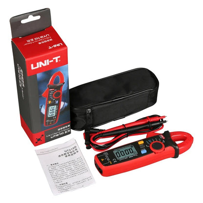 Mini-pince ampèremétrique numérique UNI-T UT210D, courant/tension TRMS AC/DC, détection NCV, mâchoire de 17 mm, affichage 1 999 points, pour mesures en espace restreint