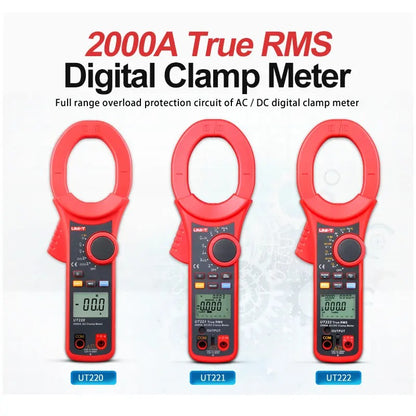 UNI-T UT213B Digital Clamp Meter, 400A AC, True RMS, CAT III 600V, 3999 Counts, Temperature, NCV, Auto Range