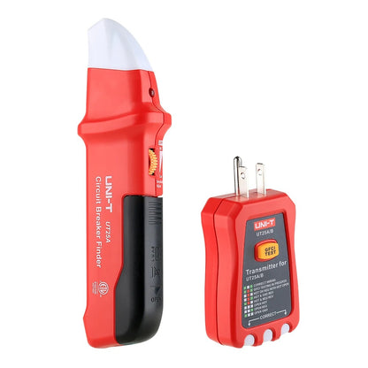Détecteur de disjoncteur CA UNI-T UT25A avec test NCV/GFCI, émetteur et récepteur 2 en 1, sensibilité réglable, indicateurs LED et buzzer, étanchéité IP67