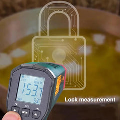 Thermomètre infrarouge UNI-T UT306C, -50 °C à 500 °C, résolution 0,1 °C, rapport de distance 12:1, émissivité réglable, ciblage laser, pour applications industrielles et CVC