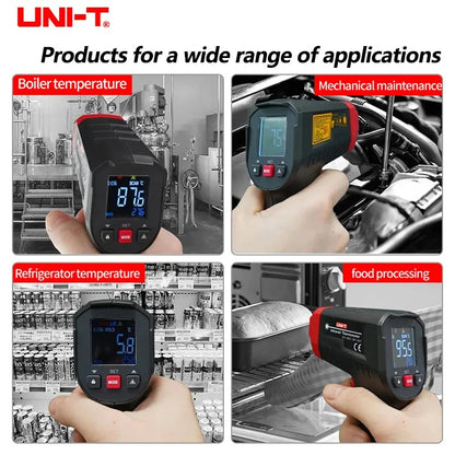 UNI-T UT306S Infrared Thermometer, -50°C~500°C, 12:1 D:S Ratio, Single Laser, Adjustable Emissivity, Data Hold