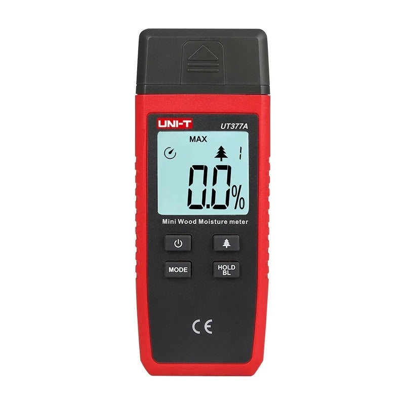 UNI-T UT377A Wood Moisture Meter, 2-40% Range, 4 Wood Types, Temperature Compensation, CE Certified