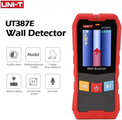 Detector de pared UNI-T UT387E con detección de cables de metal y madera, alerta de voz para construcción y renovación de viviendas