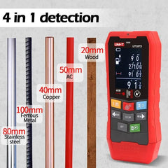 Detector de pared UNI-T UT387E con detección de cables de metal y madera, alerta de voz para construcción y renovación de viviendas