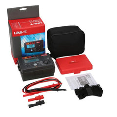 Megóhmetro UNI-T UT501A de 1000 V, comprobador de aislamiento, medidor de resistencia de tierra de 0 megaohmios a 5,5 GΩ con voltaje de prueba de CA de 100 V/250 V/500 V