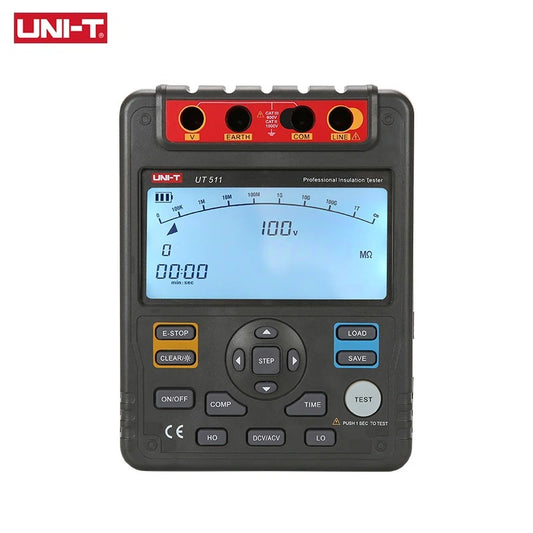 UNI-T UT511 Insulation Resistance Tester, 1000V DC/750V AC, 9999 Count Display, CAT III 600V Safety, for Electrical Maintenance & Safety Testing