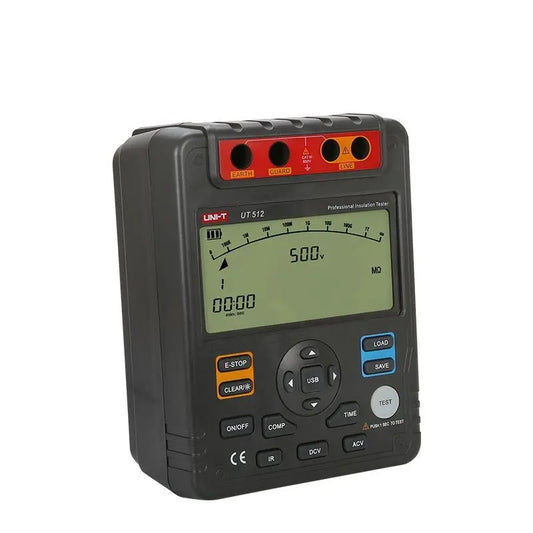 UNI-T UT512 Insulation Resistance Tester, 2500V/5000V/1000V DC, 9999 Count Display, CAT III 600V Safety, for Electrical Maintenance & Insulation Testing
