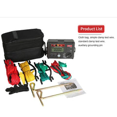 Testeur de résistance de terre UNI-T UT522, 0 à 20 000 Ω, précision ± (2 % + 3), stockage de 20 données, IP65, double isolation, pour les contrôles de sécurité électrique et de mise à la terre