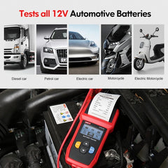Comprobador de batería de coche UNI-T UT675A, 12 V/24 V, CCA/BCI/DIN, impresión de informes, datos USB, compatible con AGM/GEL/EFB
