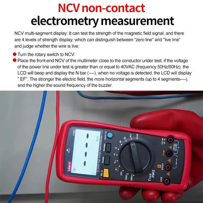 UNI-T UT892 Digital Multimeter, 6000 Counts, True RMS, 2000V AC/DC, CAT III 600V, VFC Filter, NCV, 60mF Capacitance, Live Wire Test