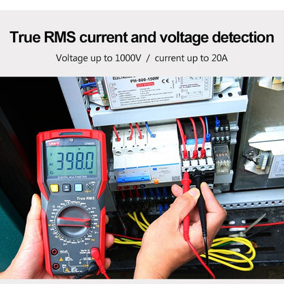 Multimètre numérique True RMS UNI-T UT89XD, affichage 6 000 points, détection de ligne zéro NCV, test LED et température, 1 000 V CA/CC, outil d'électricien professionnel