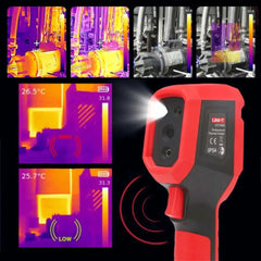 Cámara térmica UNI-T UTi160S, resolución IR de 160x120, superresolución de 320x240, -20 °C a 550 °C, resistencia al agua IP54, 32 GB de almacenamiento, carga tipo C