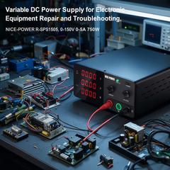 Variable DC Power Supply for Electronic Equipment Repair and Troubleshooting, NICE-POWER R-SPS1505, 0-150V 0-5A 750W