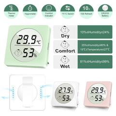 Nice-power WS160 Thermohygrometer: Smart Emoji Display for Multiple Scenarios