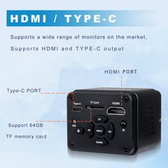 Cámara microscópica con compensación de exposición XH3011 para detección de defectos de batería compatible con control remoto