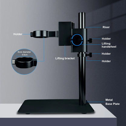 YIZHAN 48MP Digital Microscope 4K Video Recording USB HDMI Industrial Microscope Camera 130X C-mount Lens Soldering Repair