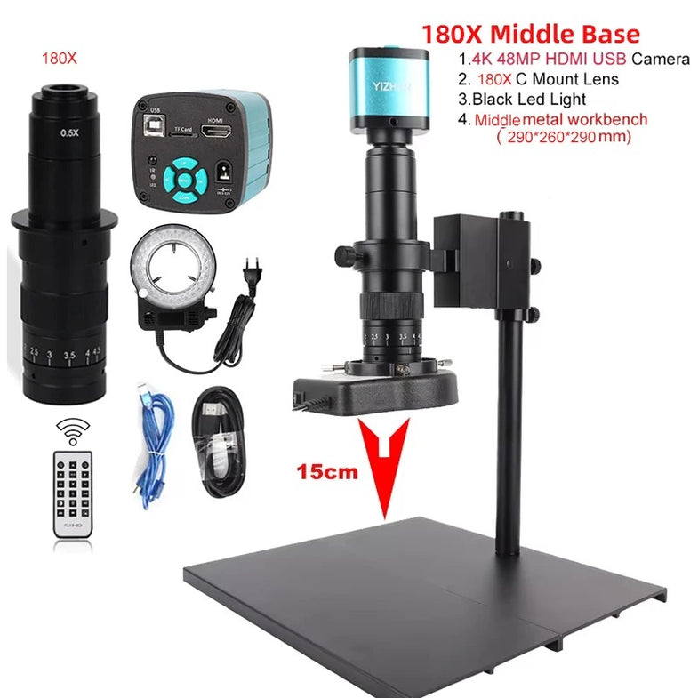 Middle Base Stand 180X Microscope – KUAIQU Instrument Store