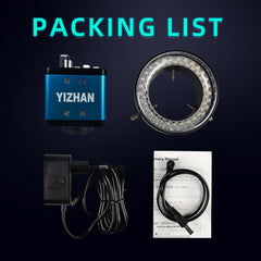 Cabezal de cámara para microscopio industrial XV1001 Lente visual de alta definición con interfaz VGA y anillo de luz