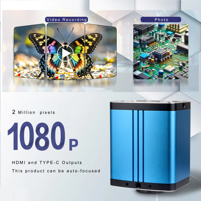 Auto focus industrial camera XZ5001 CCD lens ultra clear HDMI dual output capable of measuring and storing