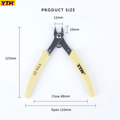 Pince coupante à dénuder YTH-22 125 mm pour l'électronique et la bijouterie
