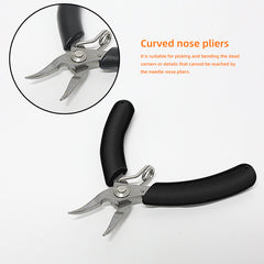 Pince à bec courbé YTH-501C Mini pince à outils à main de 4 pouces pour des tâches de coupe précises