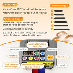 ZCUT-9 Automatic Tape Dispenser, 5-999mm Adjustable Tape Cutter for Adhesive Tapes