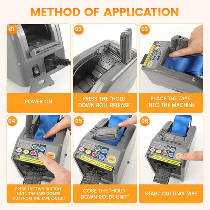 Dispensador automático de cinta ZCUT-9, longitud de corte de 5 a 999 mm, cortador de rollo doble para cintas adhesivas