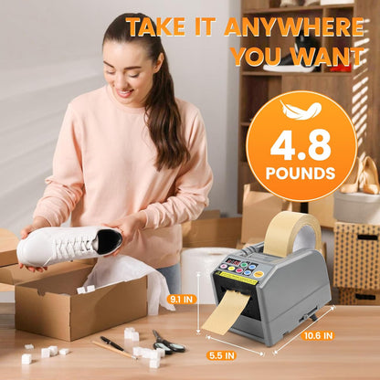 Dispensador automático de cinta ZCUT-9, longitud de corte de 5 a 999 mm, cortador de rollo doble para cintas adhesivas