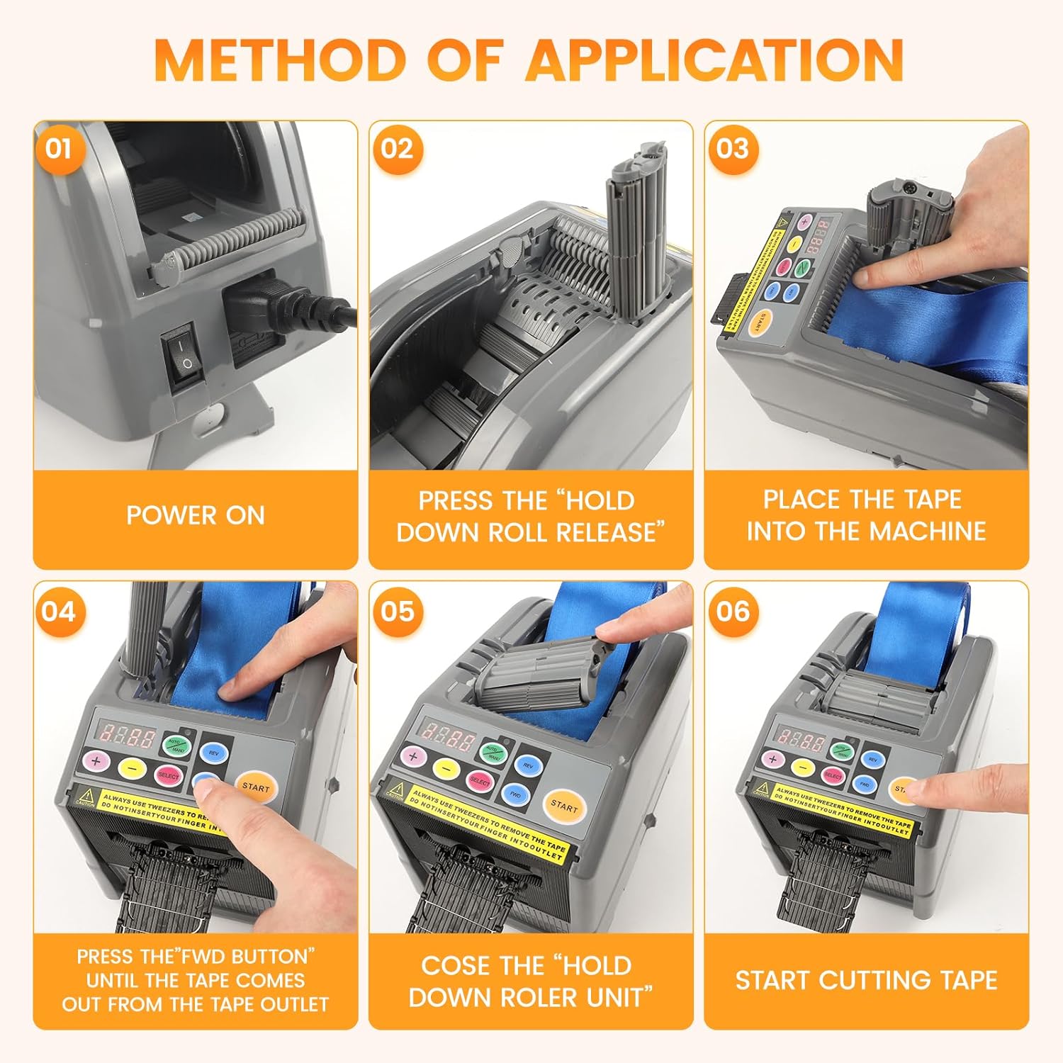 ZCUT-9 Automatic Tape Dispenser, Dual Roll Cutter, for Industrial