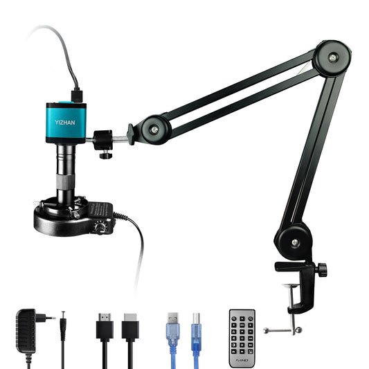 YIZHAN 48MP 4K Electronics Soldering Microscope 1080P HDMI Camera USB Software 1-150x Lens Foldable Stand