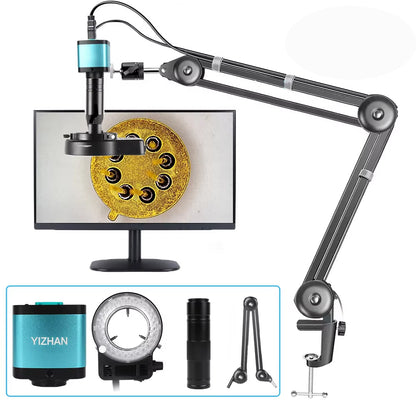 YIZHAN 48MP 4K Electronics Soldering Microscope 1080P HDMI Camera USB Software 1-150x Lens Foldable Stand