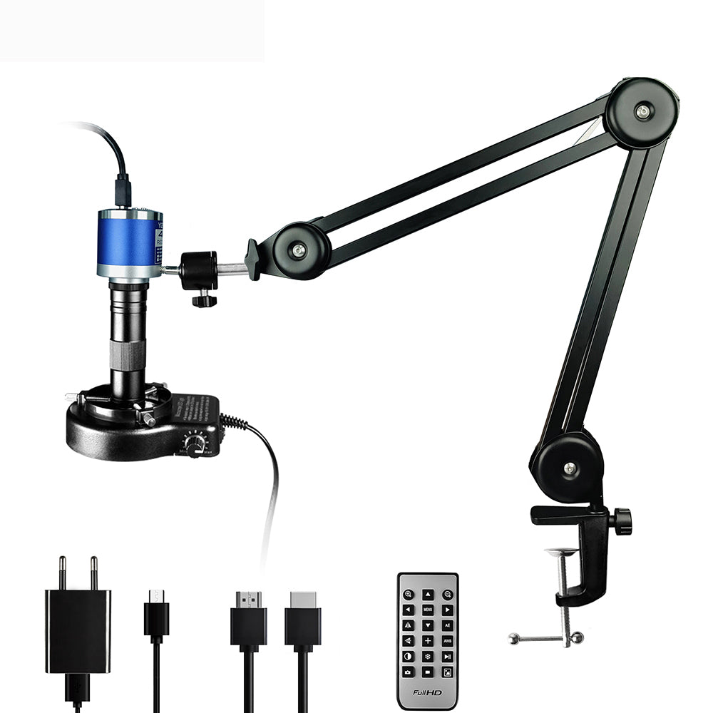 YIZHAN 4K 48MP HDMI Digital Microscope, 2MP Sony CMOS, Foldable Stand, Remote Control for Soldering