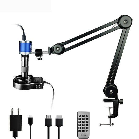 ZD150X-XHU4003 Digital Microscope, 2MP Sony CMOS, 4K/HDMI/USB, Foldable Stand, 48MP Photos & Remote Control