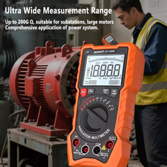 Multímetro y medidor de resistencia de aislamiento con cinco rangos de salida de alta tensión: 50 V, 100 V, 250 V, 500 V, 1000 V y 200 GΩ, apto para subestaciones eléctricas. 
